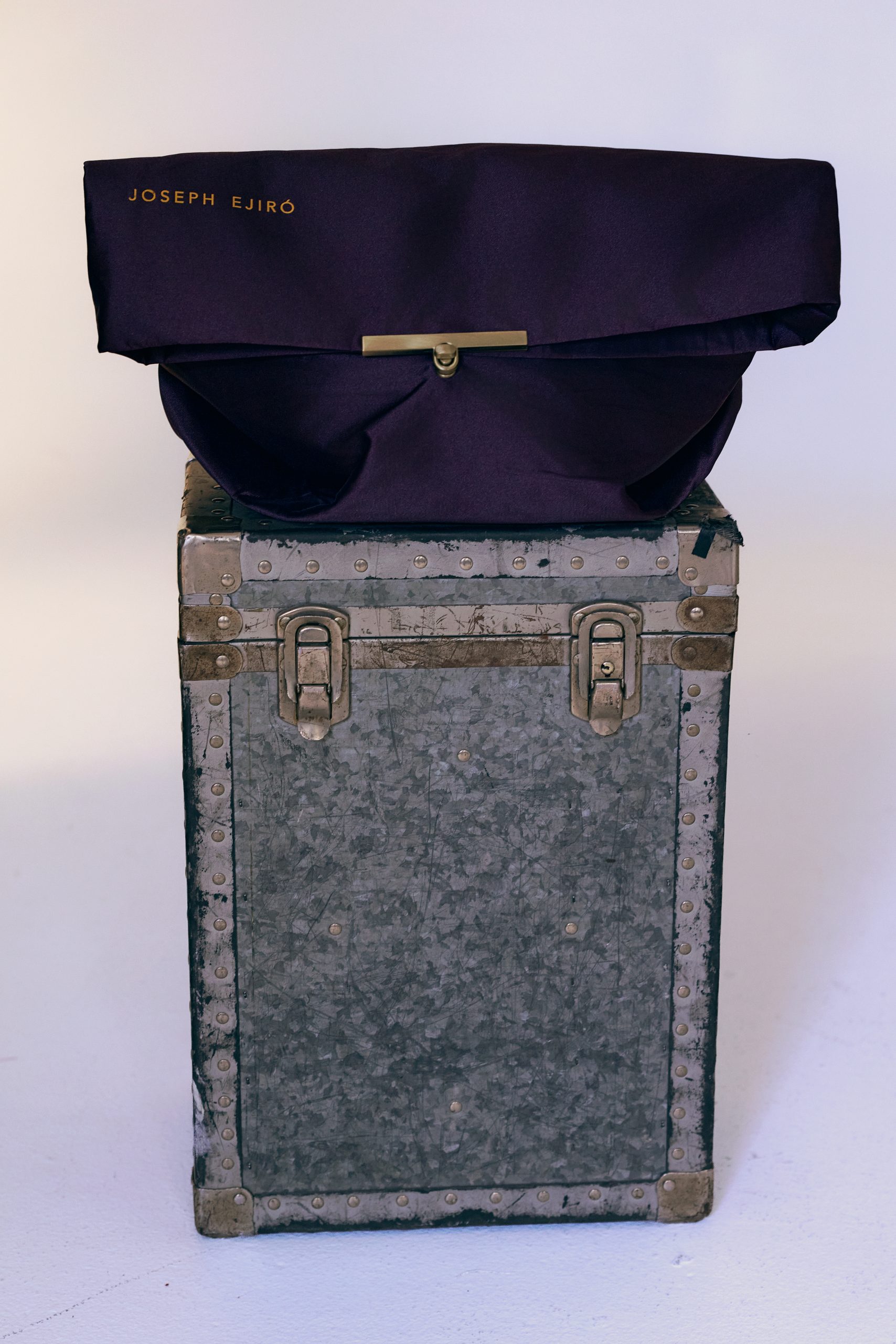 Foldover Clutch Bag — Deep Plum