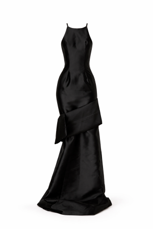Black Architectural Cutout Gown