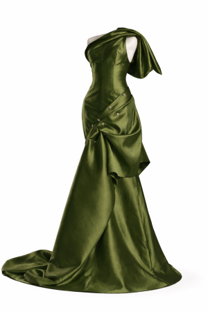 Forest Green One-Shoulder Ball Gown — Collection Finale