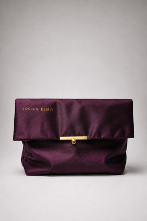 Foldover Clutch Bag — Deep Plum