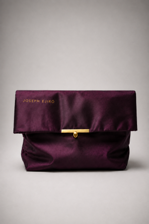Foldover Clutch Bag — Midnight Black