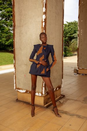 The Navy Uli-Print Blazer Mini Dress