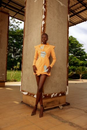 The Amber Brushstroke Blazer Dress