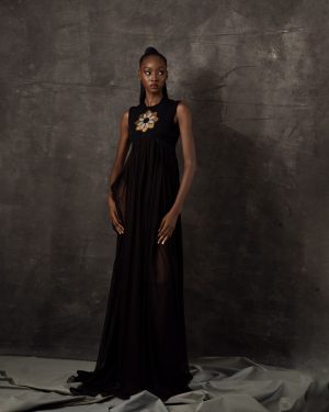 Aso Oke and Bridal Chiffon Gown