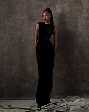 Velvet Sleeveless Gown