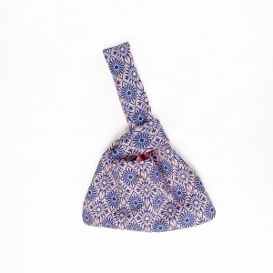 Floral Denim Knot Bag