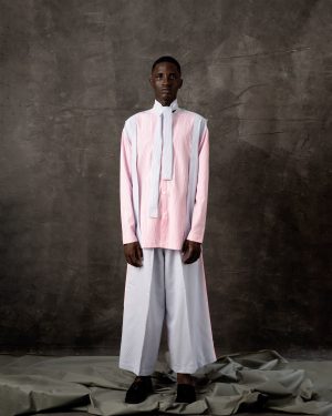 Cotton Tunic and Wide-Leg Trousers Set