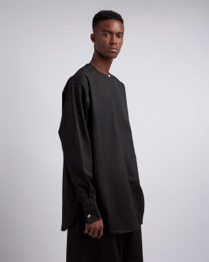 Noir Back Button Tunic