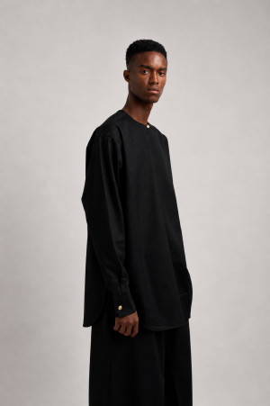 Noir Back Button Tunic